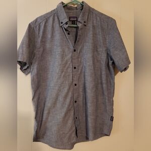 Patagonia Organic Cotton Men's Blue Button Down Shirt